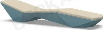 Berkano Quaro с подушками (бирюзовый/бежевый)