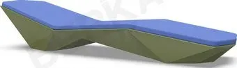 Berkano Quaro с подушками (темно-зеленый/темно-синий)