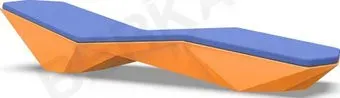 Berkano Quaro с подушками (оранжевый/темно-синий)