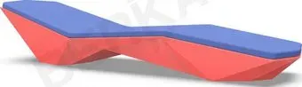 Berkano Quaro с подушками (красный/темно-синий)