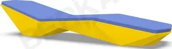 Berkano Quaro с подушками (желтый/темно-синий)