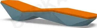 Berkano Quaro с подушками (бирюзовый/оранжевый)