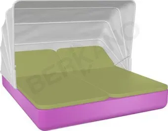 Berkano Grace Double Canopy с подушками (фиолетовый/зеленый)