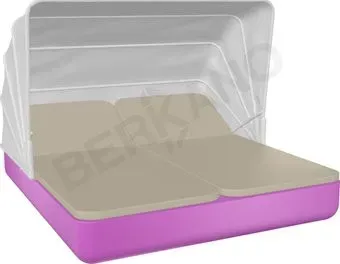 Berkano Grace Double Canopy с подушками (фиолетовый/бежевый)