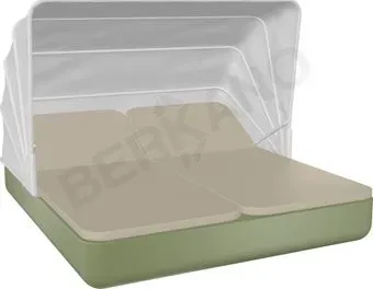 Berkano Grace Double Canopy с подушками (темно-зеленый/бежевый)