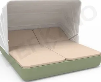 Berkano Grace Double Canopy с подушками (темно-зеленый/milk)