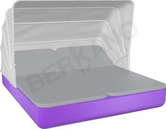 Berkano Grace Double Canopy с подушками (сиреневый/серый)