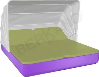 Berkano Grace Double Canopy с подушками (сиреневый/зеленый)