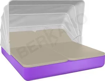 Berkano Grace Double Canopy с подушками (сиреневый/бежевый)