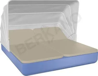 Berkano Grace Double Canopy с подушками (синий/бежевый)