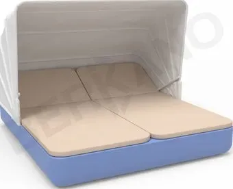 Berkano Grace Double Canopy с подушками (синий/milk)