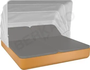 Berkano Grace Double Canopy с подушками (оранжевый/графитовый)