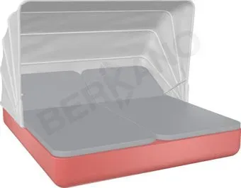 Berkano Grace Double Canopy с подушками (красный/серый)