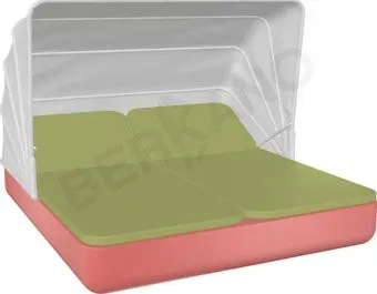 Berkano Grace Double Canopy с подушками (красный/зеленый)