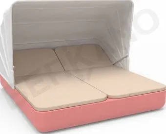 Berkano Grace Double Canopy с подушками (красный/milk)