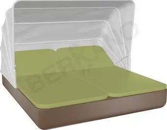 Berkano Grace Double Canopy с подушками (коричневый/зеленый)