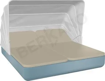 Berkano Grace Double Canopy с подушками (бирюзовый/бежевый)