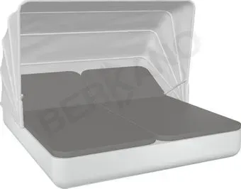 Berkano Grace Double Canopy с подушками (белый/графитовый)