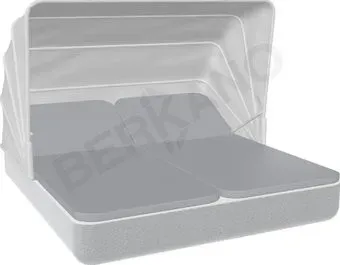 Berkano Grace Double Canopy с подушками (белый гранит/серый)