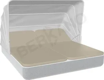 Berkano Grace Double Canopy с подушками (белый гранит/бежевый)