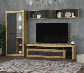 Интерлиния Loft-7 Гостиная-3 (дуб золотой/антрацит)