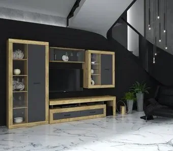 Интерлиния Loft-6 Гостиная-2 (дуб золотой/антрацит)