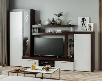 Мебель-АРС Мартин 300x37.3x195.2 (венге цаво/белый)