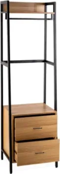 Millwood Сканди 7 53.2x40x200 (дуб золотой Craft/металл черный)