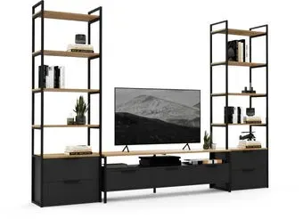 Crafto Лофт Фрида Квентин 15 274x40x190 (графит/дуб)