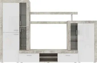 НК-Мебель Монтана СТ-1 (atelier/белый глянец)