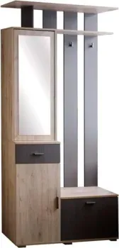 Bravo Мебель Имидж №1 121x35x217.5 (дуб бонифаций/вольфрам)