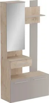 Мебельград Фан 100x40x210 (дуб бонифаций/мокко глянец)