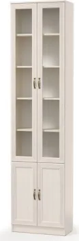 Олмеко В-18 М со стеклом (вудлайн кремовый/белый/Masa Decor аруша венге/Masa Decor аруша венге)