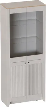 Мебельград Валенсия двухдверный 900x416x2208 (персидский жемчуг/дуб натуральный светлый)