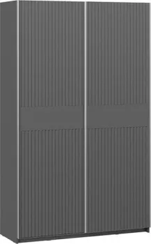 Трия Оскар Тип 2 Хилтон Т2 1400 с 2 глухими дверями (ручка серебро/серый графит/графит матовый)