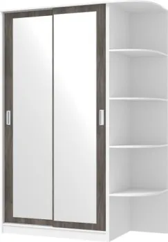 Кортекс-мебель Лагуна ШК04-02 (белый/орех элия, правая консоль)