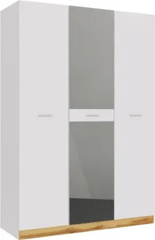 НК-Мебель Fresco 3-х дверный с зеркалом N 72518530 (белый/дуб вотан)
