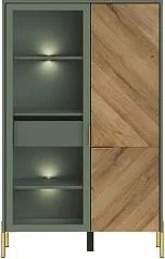 Black Red White Siena с подсветкой REG1W1D/140 (дымчатый зеленый/дуб вотан)