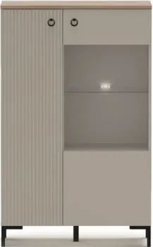 Black Red White Domenica REG1D1W/140 с подсветкой (глиняный серый/дуб сильвержек ореховый)