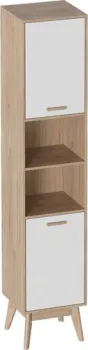 Мебельград Калгари 45x45x220 (дуб натуральный светлый/белый матовый)