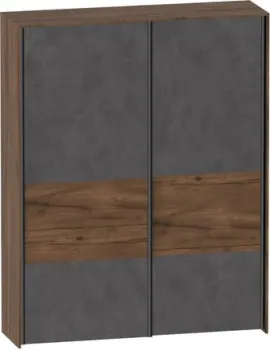 Мебельград Глазго 2-х дверный 180x60.5x230 (таксония/металл бруклин)