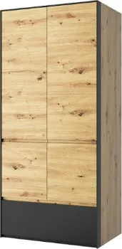 Anrex Bosco 2DG1S (дуб артисан/черный)