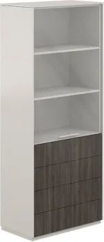 Norden Высокий со стеклом NZ-0302.GS.BT (серый камень/брэнсон трюфель)