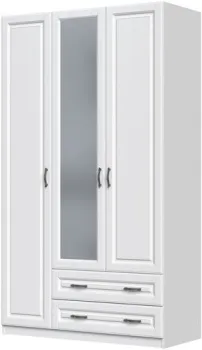 Bravo Мебель Кантри распашной ШР-3 с 1 зеркалом (белый)