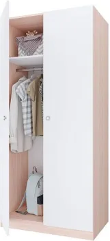Polini Kids Двухсекционный 0001230.161 (дуб пастельный/белый)