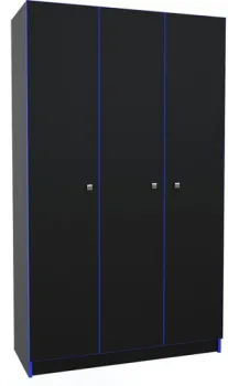 МДК Black 3-х створчатый BL-СК3С 490x1200x1980 (черный/кромка синяя)