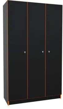 МДК Black 3-х створчатый BL-СК3О 490x1200x1980 (черный/кромка оранжевая)