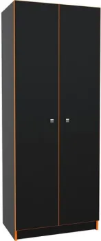 МДК Black 2-х створчатый низкий BL-ГШ3О 370x650x1800 (черный/кромка оранжевая)