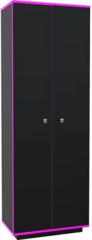 МДК Black 2-х створчатый BL-СК2Ф 490x800x1980 (черный/кромка фуксия)