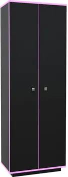 МДК Black 2-х створчатый BL-СК2Р 490x800x1980 (черный/кромка розовая)